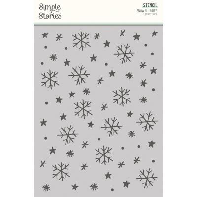 Simple Stories Winter Wonder - Snow Flurries Stencil