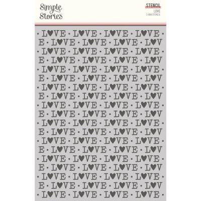 Simple Stories Simple Vintage Love Story - LOVE Stencil