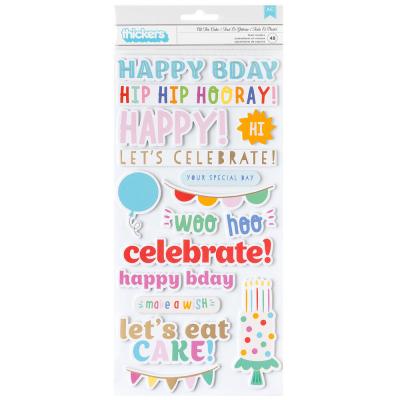 American Crafts Pebbles All the Cake - Thickers
