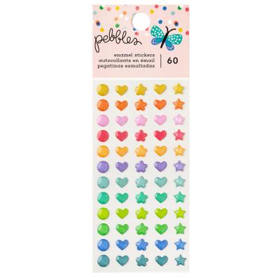 American Crafts Pebbles Cool Girl - Enamel Stickers Glitter
