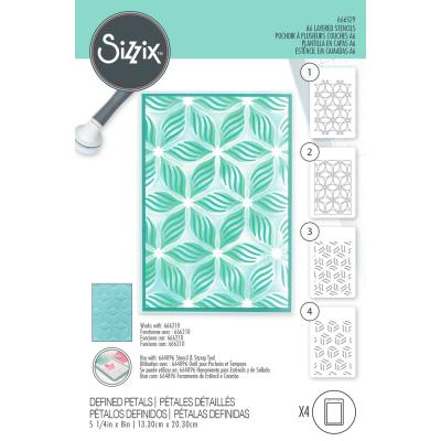 Sizzix Layered Stencils - Defined Petals