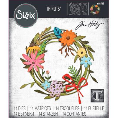 Sizzix Thinlits Die - Vault Funky Floral Wreath