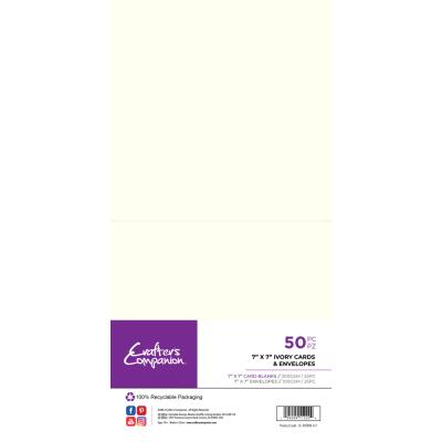 Crafter's Companion Card & Envelopes - Ivory