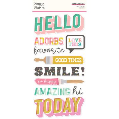 Simple Stories True Colors - Foam Stickers