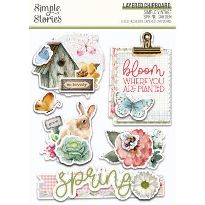 Simple Stories Simple Vintage Spring Garden - Layered Chipboard