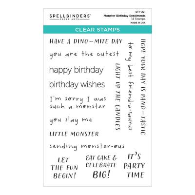 Spellbinders Stempel - Monster Birthday Sentiments