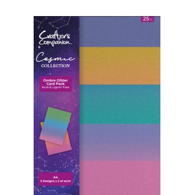 Crafter's Companion Cosmic Collection - Ombre Glitter Card Pack