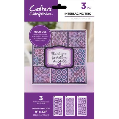 Crafter's Companion Stencils - Interlacing Trio