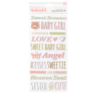 American Crafts Hello Little Girl - Thickers Phrase Foam