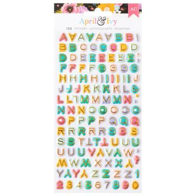 American Crafts April & Ivy - Stickers Puffy Alpha
