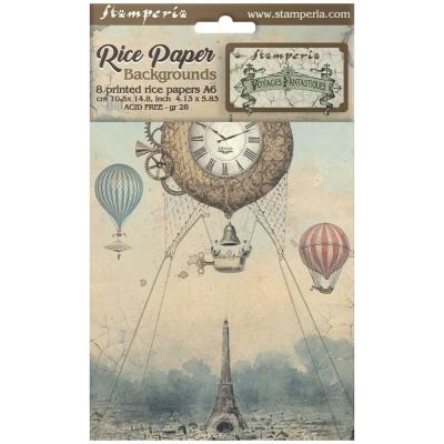 Stamperia Voyages Fantastiques - Rice Paper Backgrounds