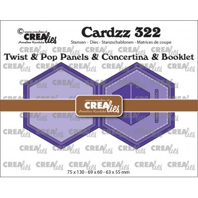 Crealies Dies - Twist & Pop Panels & Concertina & Booklet Hexagon