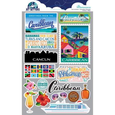 Reminisce Jet Setters 3.0 Dimensional Stickers - Caribbean