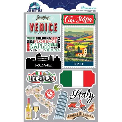 Reminisce Jet Setters 3.0 Dimensional Stickers - Italy