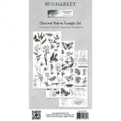 49 and Market Color Swatch: Charcoal - Rub-On Transfer Set