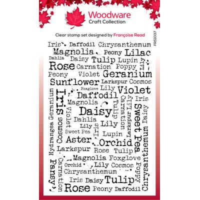Woodware Stempel - Flower Names