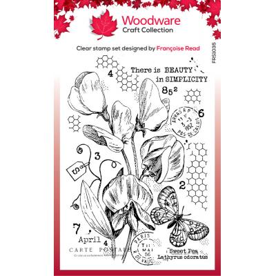 Woodware Stempel - Sweet Pea Postcard