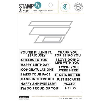 Hero Arts Stamp & Cut - Essential Messages XL