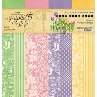 Graphic 45 Grow with Love - Patterns & Solids Pack