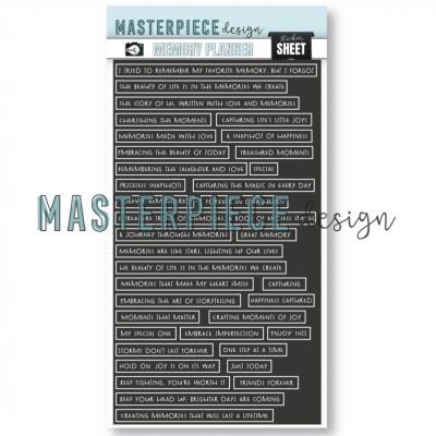 Masterpiece Design Memory Planner Sticker Sheet - Black and White Quotes