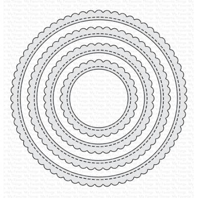My Favorite Things Die-Namics - Stitched Circle Scallop Edge Frames