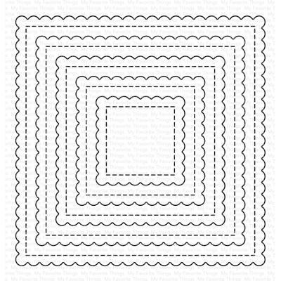 My Favorite Things Die-Namics - Stitched Mini Scallop Square STAX