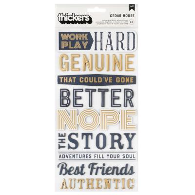 American Crafts Cedar House - Thickers Phrase Gold Foil