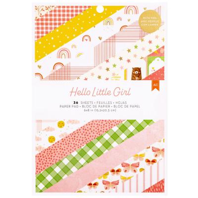 American Crafts Hello Little Girl - Paper Pad