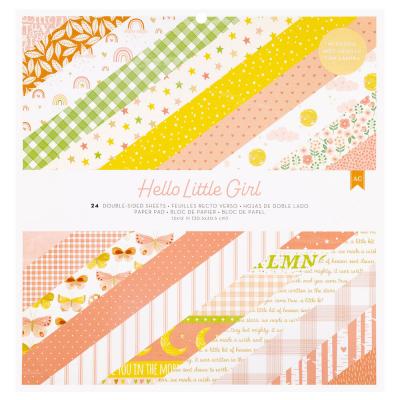 American Crafts Hello Little Girl - Paper Pad
