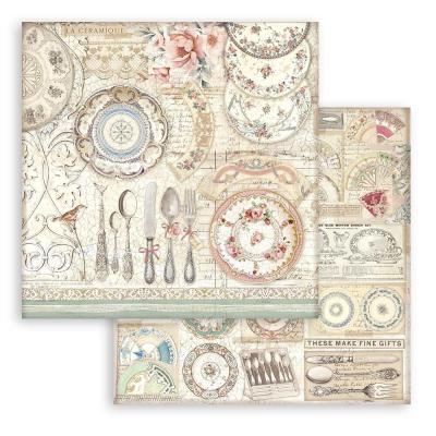 Stamperia Brocante Antiques Designpapier - Ceramic Plates