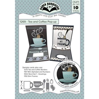 Karen Burniston Cutting Dies - Tea And Coffee Pop-up