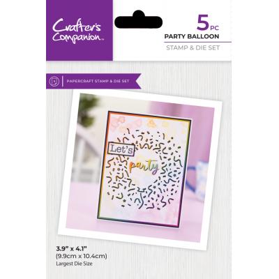 Crafter's Companion Stamp & Die Set - Party Balloon