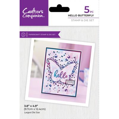 Crafter's Companion Stamp & Die Set - Hello Butterfly