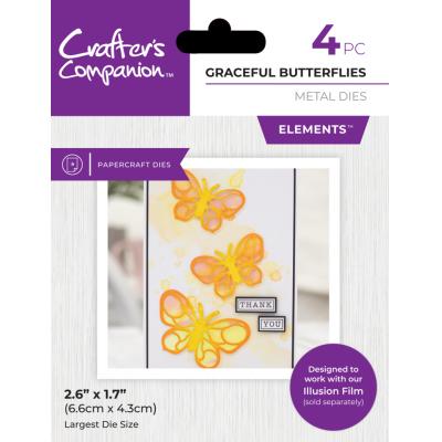 Crafter's Companion Fantasy Film Metal Dies - Graceful Butterflies