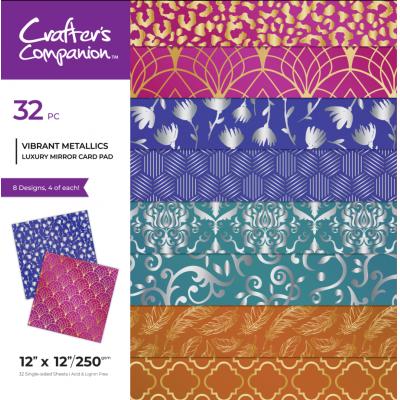 Crafter's Companion Luxury Mirror Card Pad - Vibrant Metallics