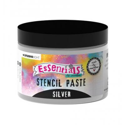Art By Marlene Metallic Essentials Stencil Paste - Silver