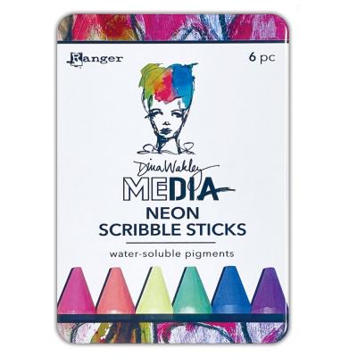 Ranger Dina Wakley Media Neon Scribble Sticks 4