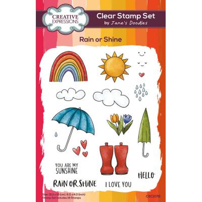 Creative Expressions Jane's Doodles Stempel - Rain or Shine