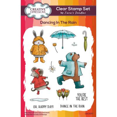 Creative Expressions Jane's Doodles Stempel - Dancing In The Rain