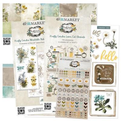 49 and Market Krafty Garden - Collection Bundle with Custom Chipboards