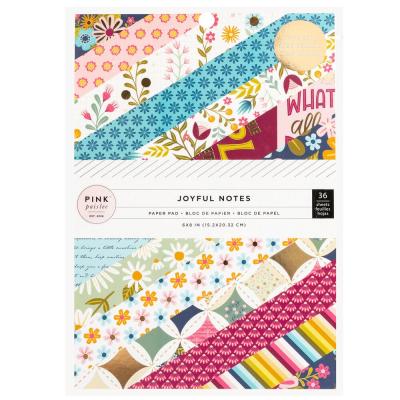 American Crafts Pink Paislee Joyful Notes - Paper Pad