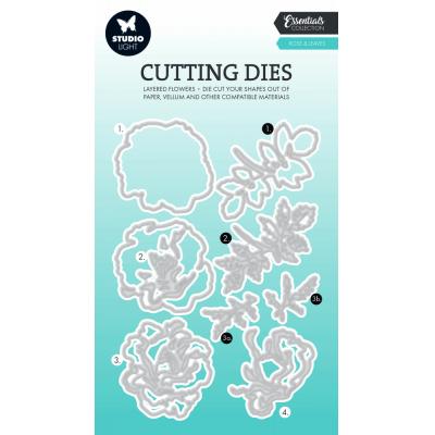 StudioLight Essentials Cutting Dies - Rose & Leaves