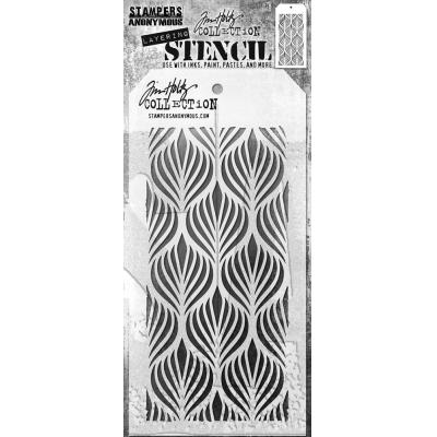 Stampers Anonymous Tim Holtz Stencil - Deco Feather