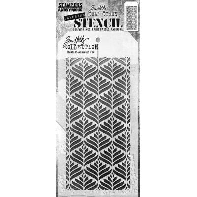 Stampers Anonymous Tim Holtz Stencil - Deco Leaf