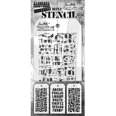 Stampers Anonymous Tim Holtz Mini Stencil Set #58