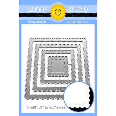 Sunny Studios Cutting Dies - Scalloped Square 1 Small