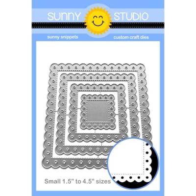 Sunny Studios Cutting Dies - Scalloped Square 2 Small