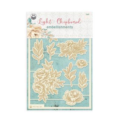 P13 Travel Journal - Light Chipboard Embellishments