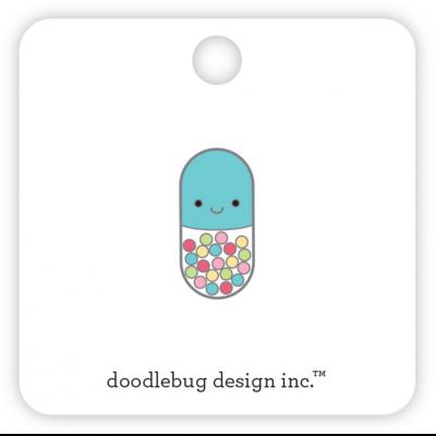 Doodlebug Happy Healing Collectible Enamel Pin - Happy Pill