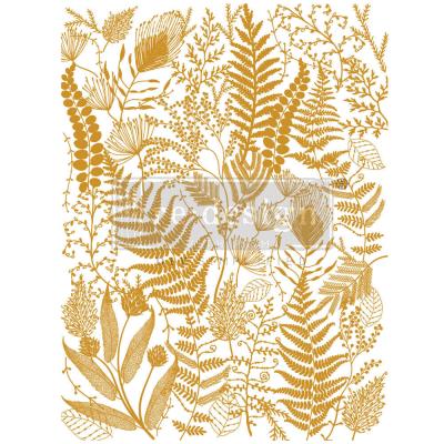 Prima Marketing Re-Design Gold Foil Decor Transfers - Foliage Finesse